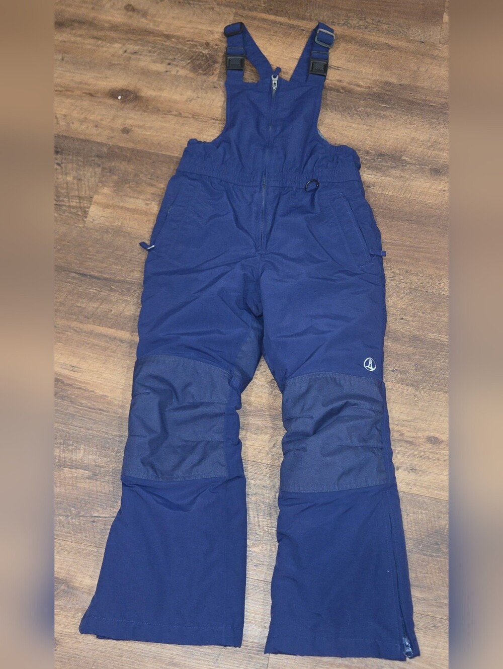 Lands End Kids Blue Grow-A-Long Insulated Snow Bib Overalls Size 8+ Snowsuit